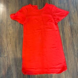 Coral shift dress